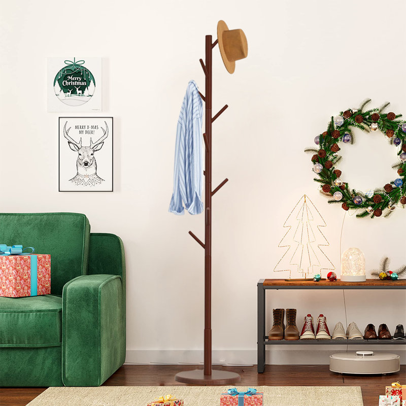 Coat Rack For Entryway, Hallway, Living Room, Bedroom, Brown
