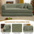 78" Compression Corduroy Sleeper Sofa, Convertible Upholstered Couch with 2 Pillows, No Assembly Required-118101136-124439129