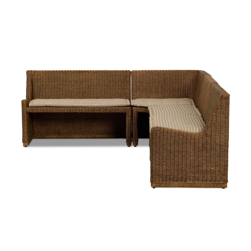 Senna Dining Banquette L Shape 144"-Left, 32.5" H x 121.75" W x 83.25" D