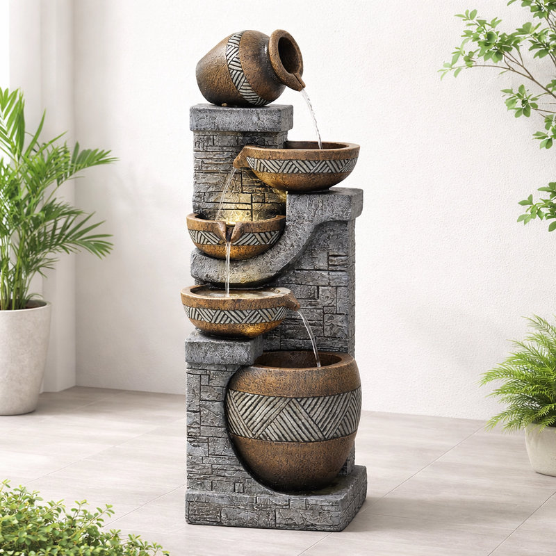 42.5" 5-Tier Indoor/Outdoor Garden Fountain