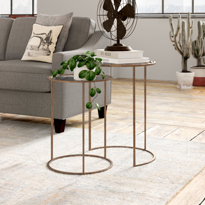 Glass Top Frame Nesting Tables
