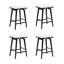 Ensemble de 4 tabourets de bar en bois sans dossier à hauteur de comptoir avec coussin amovible-847064337-871875409-847064367