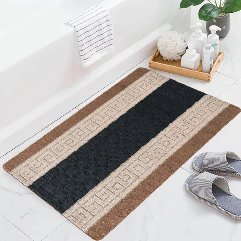 Nada Gel Back 80 x 300 Beige/ Black Rug, Rectangle 60 x 110 cm