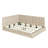Full Size Upholstered Line Daybed Sofa Bed Frame, Beige-732688173