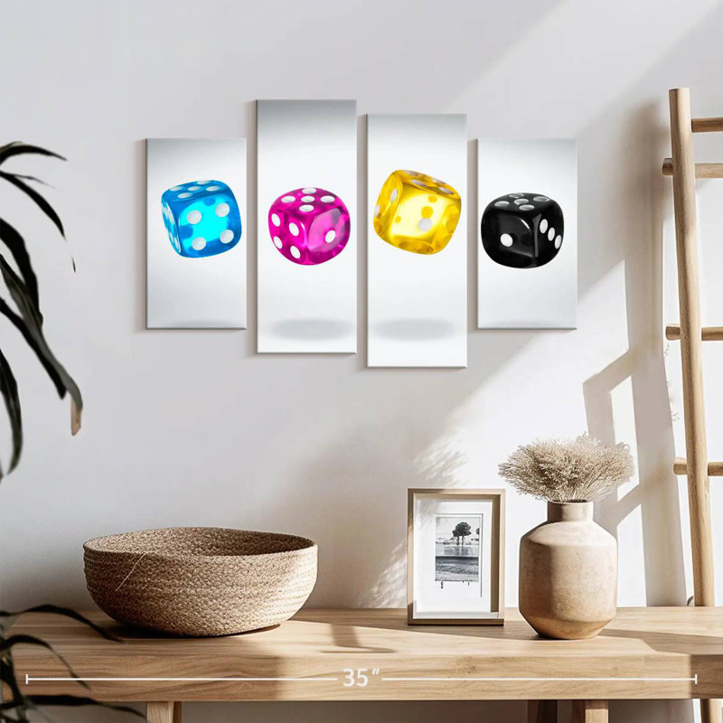 Floating Dice, 14" H x 24" W