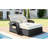 White Pe Reclining With Adjustable Back And Storage Function - Outdoor 2 Daybed - Fabric Lounge,-574652954