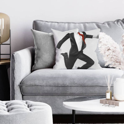 Happy classic man - 16"x16" Throw pillow - Poly twill - Print on demand