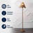Tybee 60.5" Traditional Coastal Rattan Scalloped LED Floor Lamp