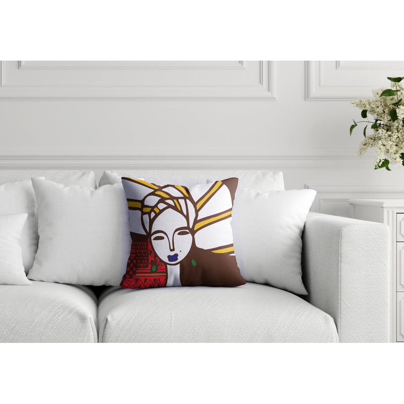 Housse de coussin d'intérieur Faramade Tribal, 18" x 18"