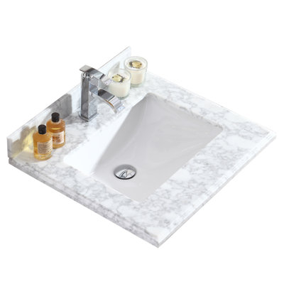 Forever 24 Marble 1 Single Bathroom Vanity Top Sink Included Sink