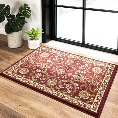 Rouge 2 pi Le tapis classique X 3, en polypropylène, ajoute de la chaleur et du confort à votre pièce, une élégante pièce principale en polypropylène de 2,18 lb, une hauteur de 0,43 po,