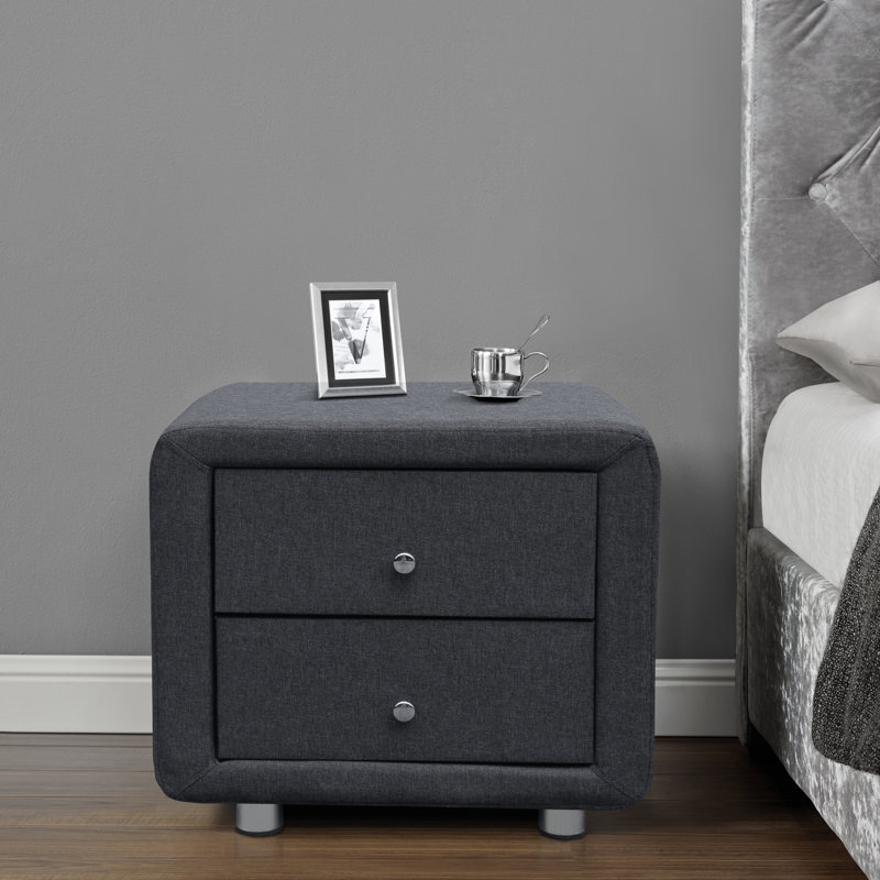 Gravois 52cm W Manufactured Wood Bedside Table