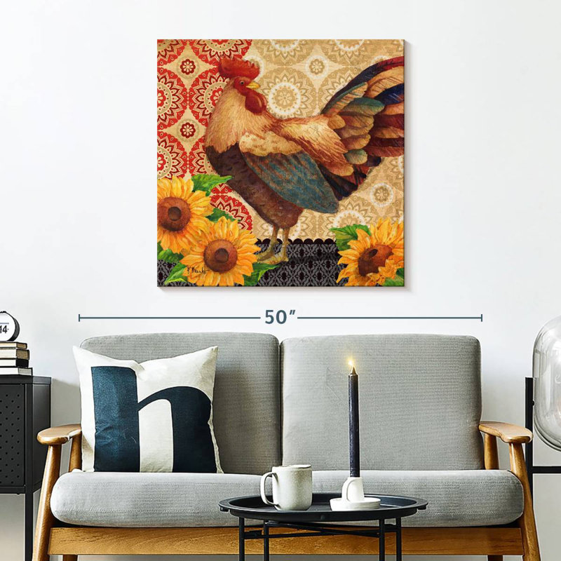Brampt Roosters And Sunflowers IV