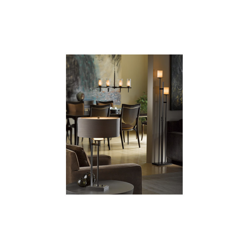 Rook 65.8" Floor Lamp, Dark Smoke, Opal
