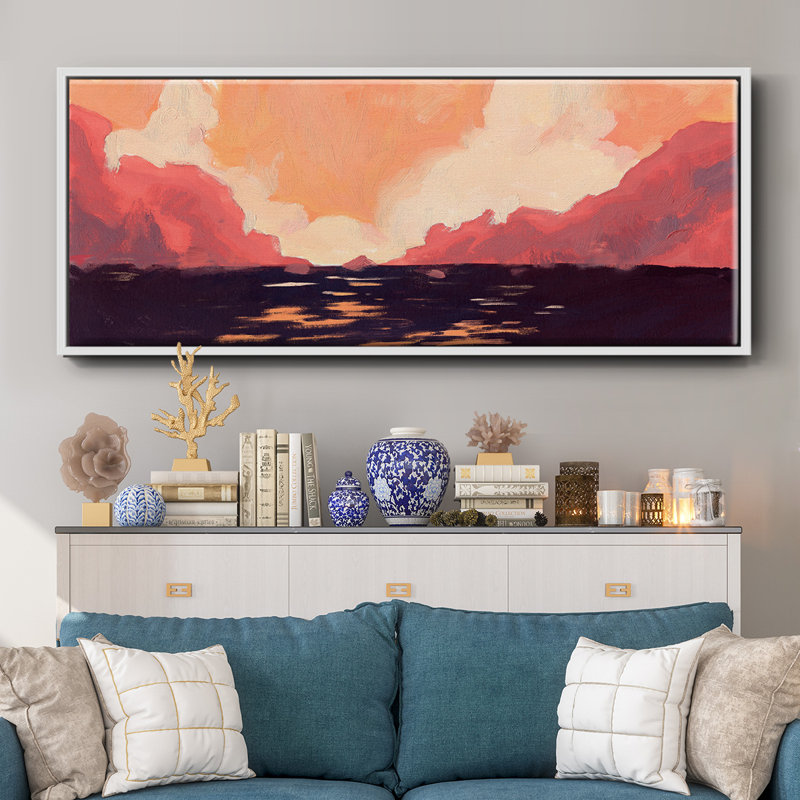 «Pink Rock Coast II», toile encadrée, H 20 po x l 50 po