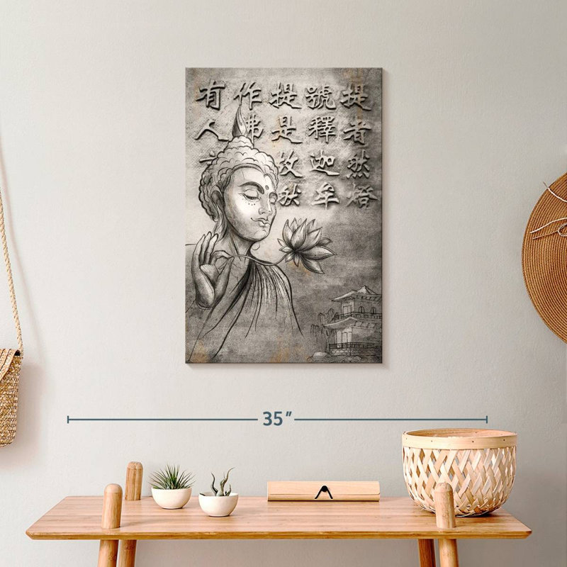 «Buddhist Family Anchor», citation sur toile, H 24 po x l 16 po x P 1,25 po