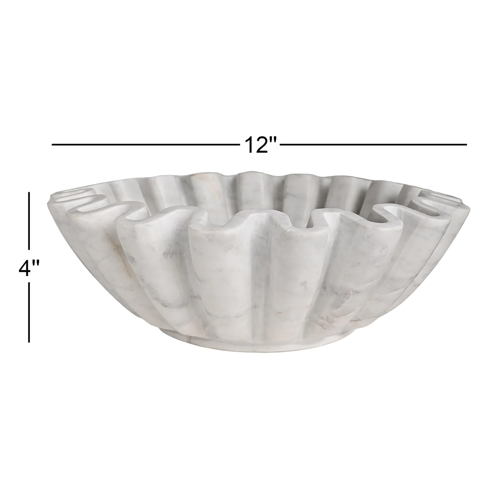 Tahani 12" W Marble Abstract Decorative Bowl