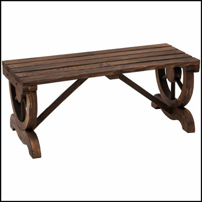 Banc de jardin extérieur en bois Outsunny