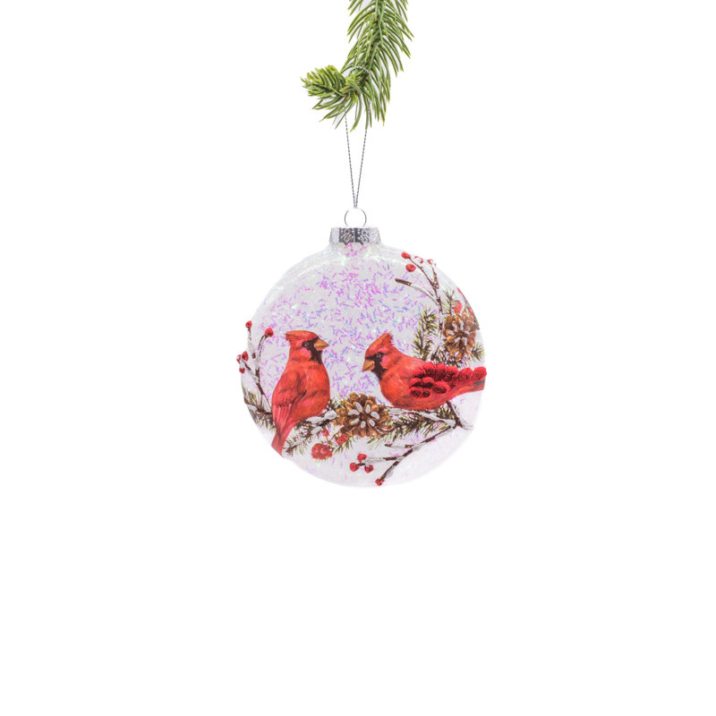 Ornement boule Genki Cardinal Couple