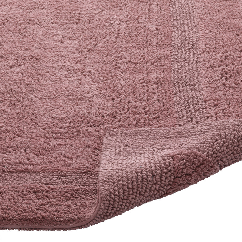 Rozanne Reversible Cotton Bath Rug, Pink, 21" x 34" Rectangle