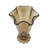 S/2, 6x9"H Vintage Brown Ruffle Glass Vase-876764007-876764004