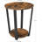 Industrial Round End Table With Storage Shelf, Sturdy Steel Frame And Particleboard Top, Easy Assembly Accent Furniture For Living Room, Bedroom Or Office
