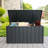 Domi Louvered 120 Gallons Gallon Water Resistant Resin Storage Bench with Lock and Wheels in Gray