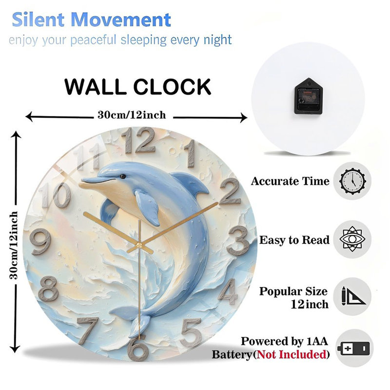 Horloge murale Dolphin