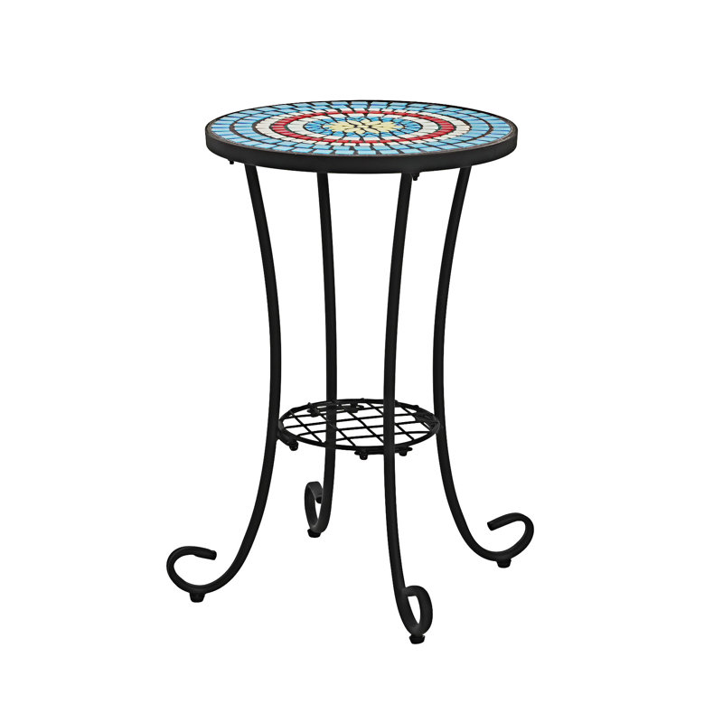 Patio Side Table With Shelf
