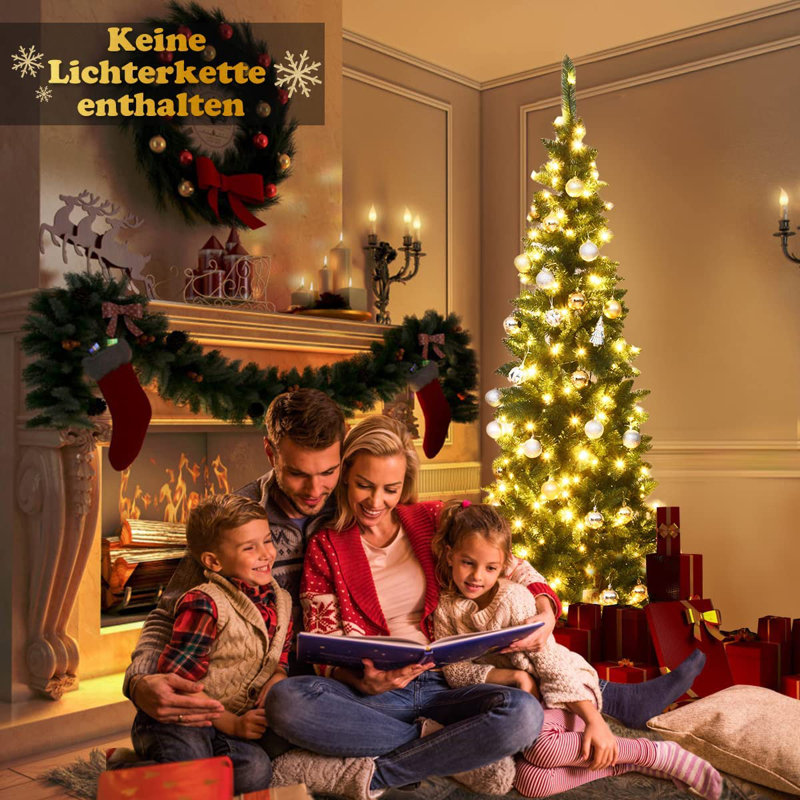 7.38' H Lighted Artificial Christmas Tree