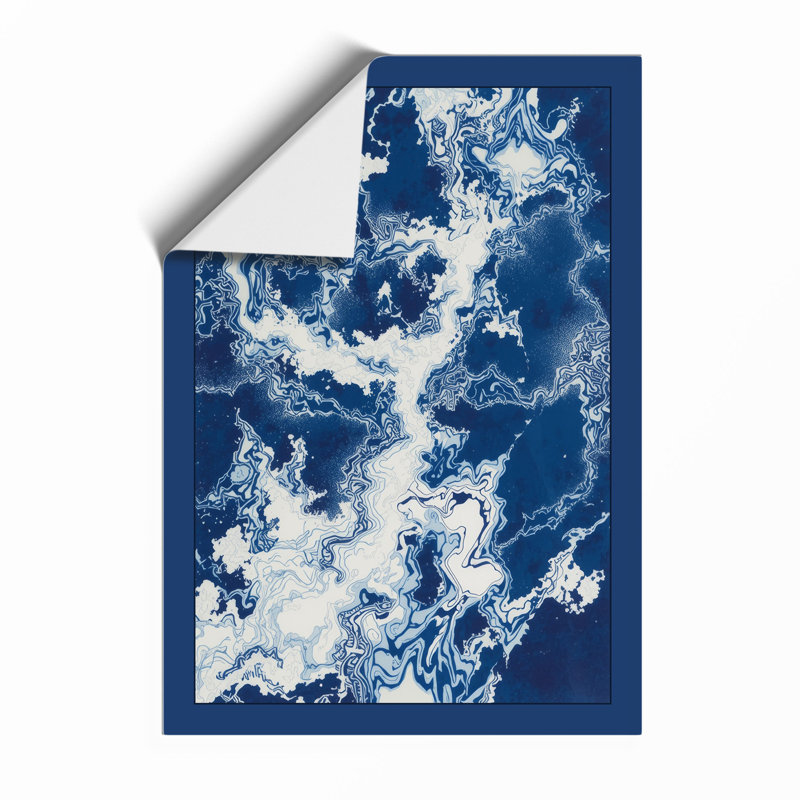 Earth In Blue Modern - Print, Unframed, A4 - 29.7 x 21.0 cm