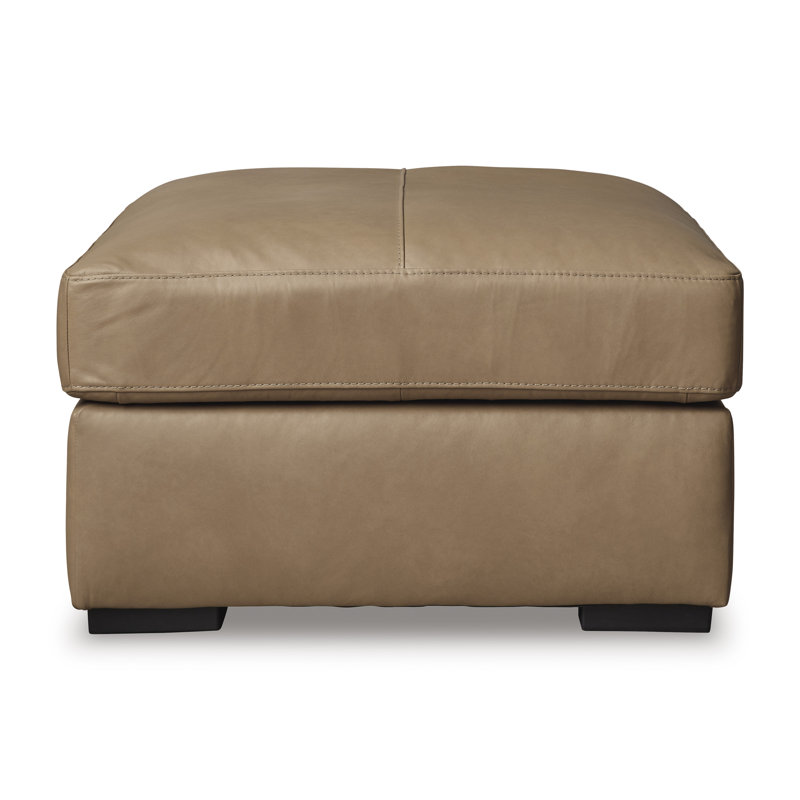 Repose-pieds carré en cuir Bandon