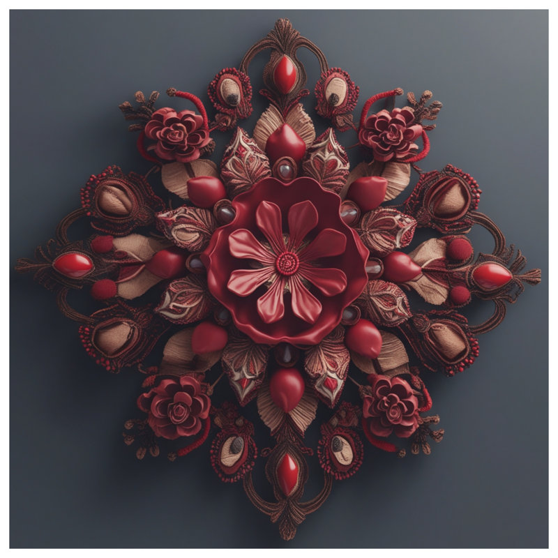 Housses de couette rouges complexes, Grand lit