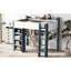 White + Blue Full Size Wood Loft Bed With Wardrobe And Adjustable Storage - Modern Aesthetic, Stable Structure, Quick Setup Desk Contemporary Style, Support, Procedure