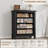 34 Inch 4-Drawer Vertical Chest, Solid Wood Storage Dresser for Bedroom, Living Room, Walnut Finish-1493579185