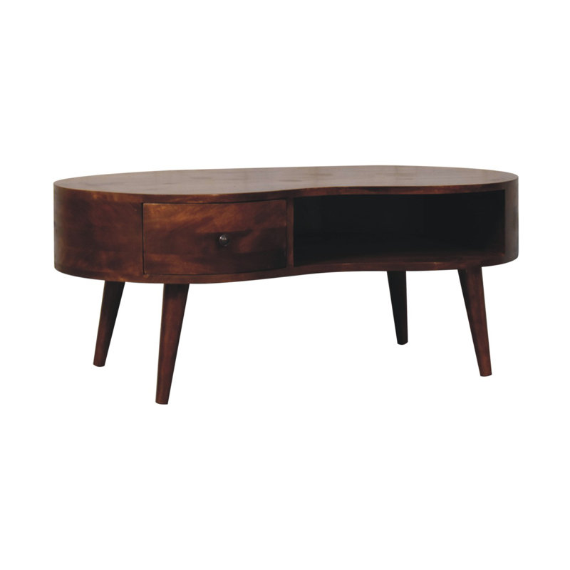 Table basse simple en bois massif Hufnagel