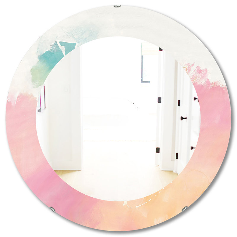 Bridge I Mid Century Accent Mirror, 31.5" H x 31.5" W, Omber 1