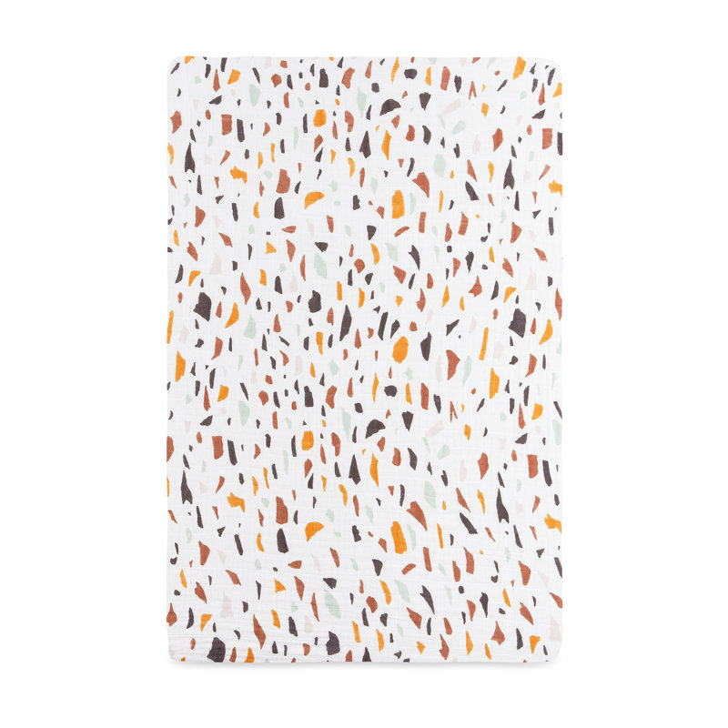 Organic Cotton Terrazzo Pattern Mini Crib Sheet