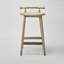 Madeira Upholstered Stool with Solid Wood Frame-1875086761