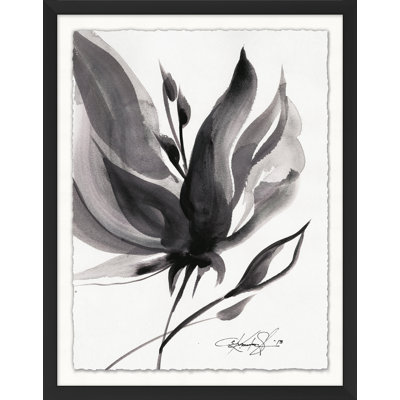 Black And White Flower Study 6 Print
