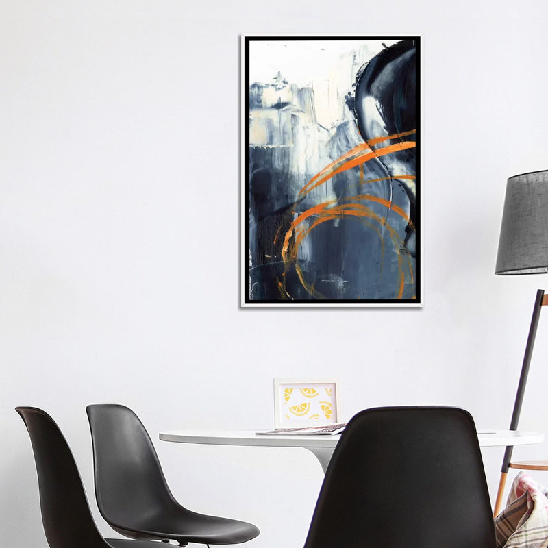 "Orange Rind I" par Ethan Harper, reproduction d’art, Toile blanche encadrée, H 40 po x l 26 po x P 1,5 po, Pas de tapis