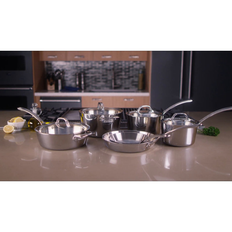 5.2 Qt Stainless Steel Dutch Oven with Glass Lid