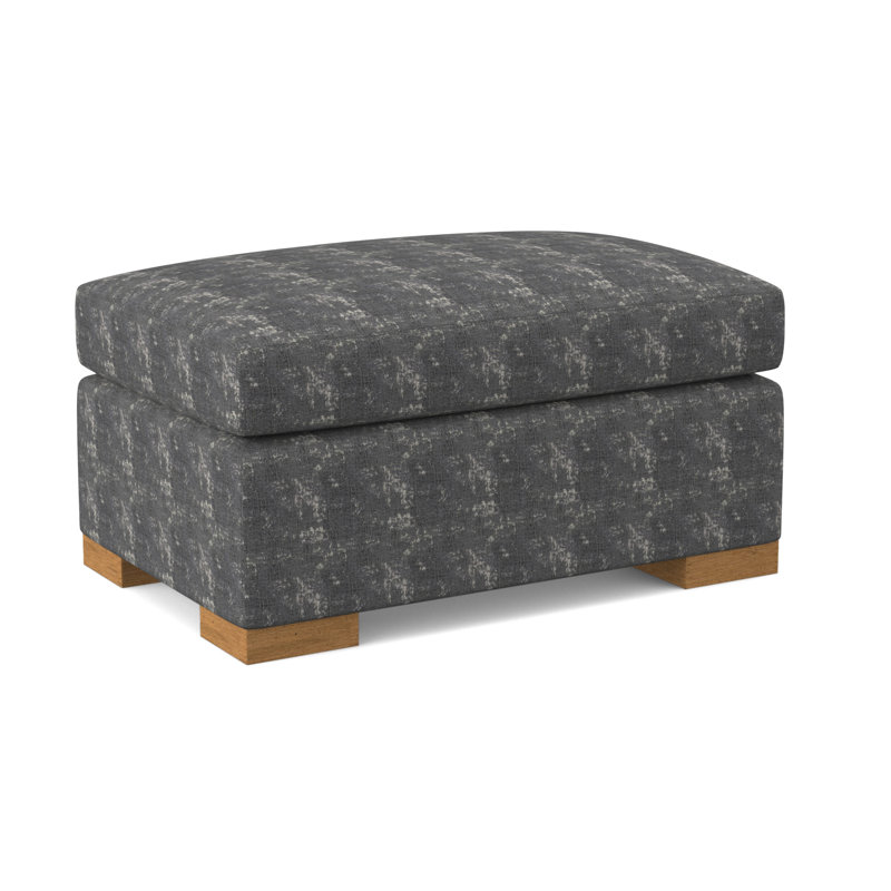 Elkins Ottoman, Amber, Maya Cyan