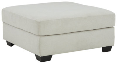Euroa Beige Polyester Large Transitional Ottoman