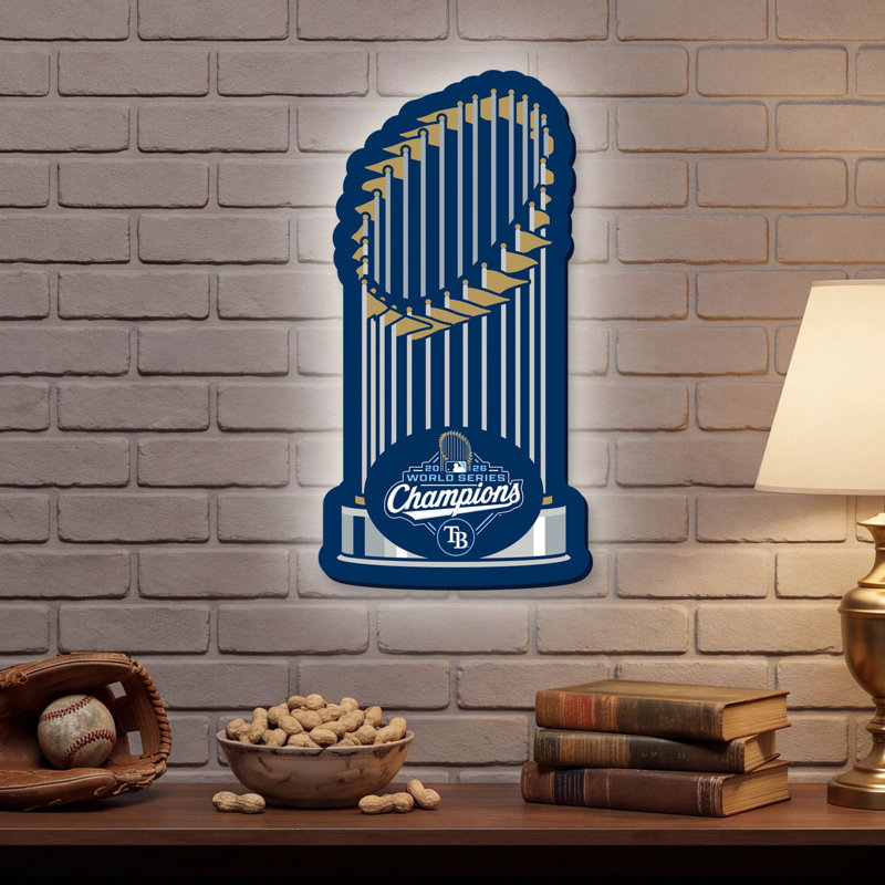 Décoration murale à DEL 2026 Tampons Bay Rays, World Series, Edgelite, logo