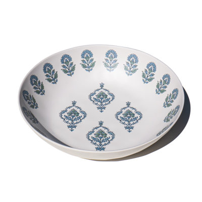 Bol bas en mélamine Kashmir NewWave - bleu - 9,1 po - ensemble de 6