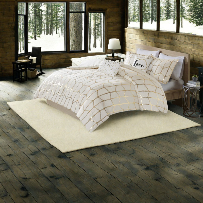 Ensembles de literie en microfibre douce, style simple TG métallique moderne