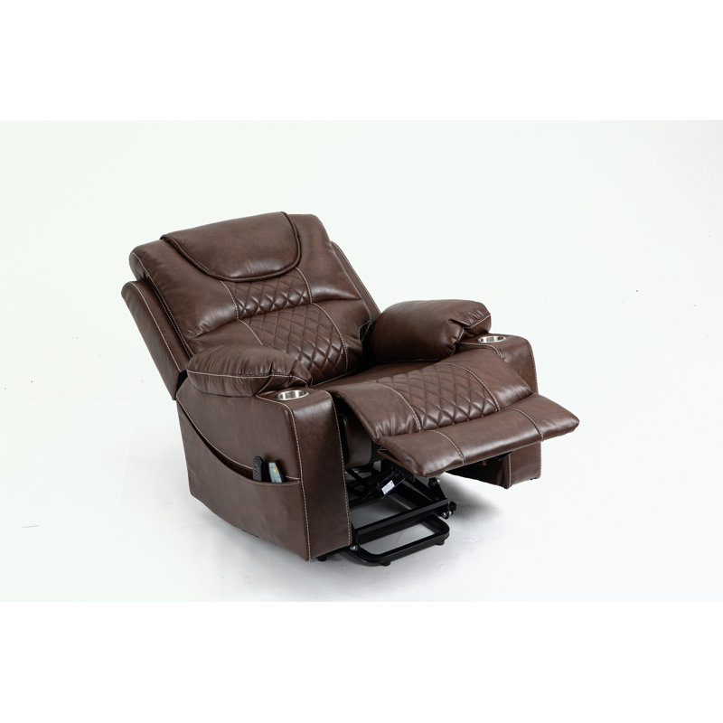 Fauteuil inclinable électrique en cuir Brizleth