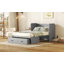 Lit escamotable double avec port USB et grand tiroir-2034365900