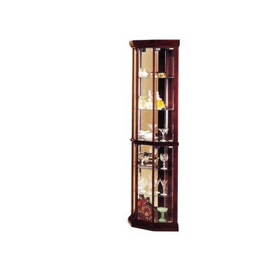 Vitrine de coin vitrée Cherry Curio